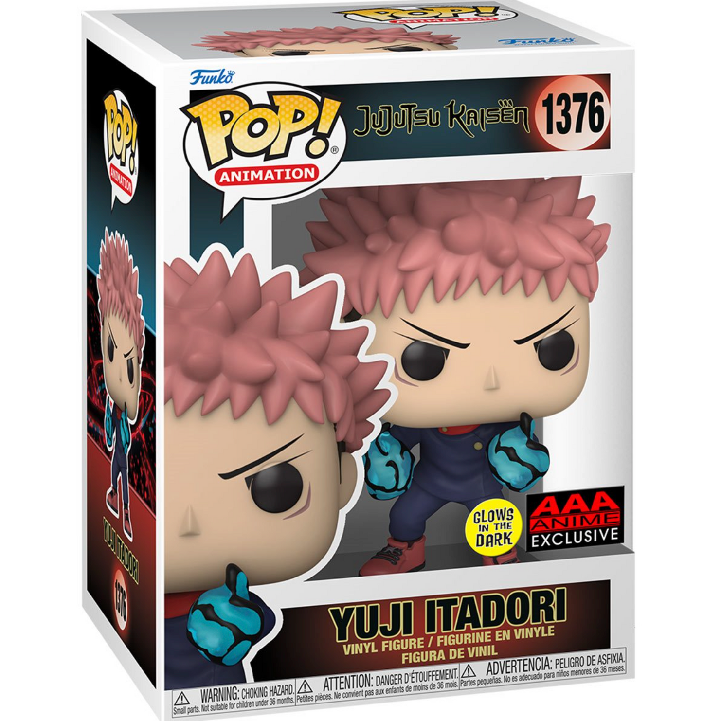 Jujutsu Kaisen Yuji Itadori Divergent Fist Glow-in-the Dark Funko Pop! Vinyl Figure #1376 - AAA Anime Exclusive