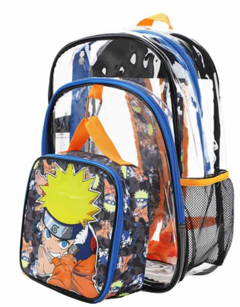 Naruto Uzumaki Clear Youth Backpack 5-Piece Set