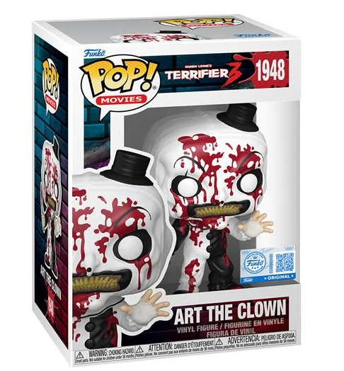 Terrifier 3 Art the Clown Bloody Funko Pop! Vinyl Figure #1948 - Entertainment Earth Exclusive