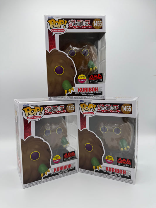 Yu-Gi-Oh! Kuriboh Flocked and Glow-in-the-Dark Funko Pop! Vinyl Figure #1455 - AAA Anime Exclusive