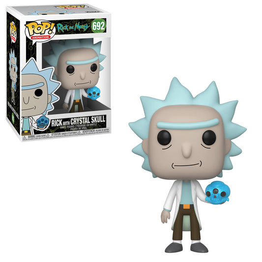 Rick And Morty Funko Pop 692 Rick With Crystal Skull Animation Collectible Figure