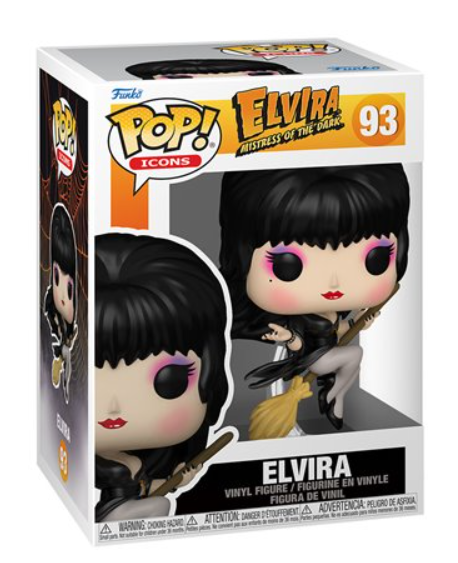 Elvira: Mistress of the Dark Elvira with Broom Funko Pop! Vinyl Figure #93