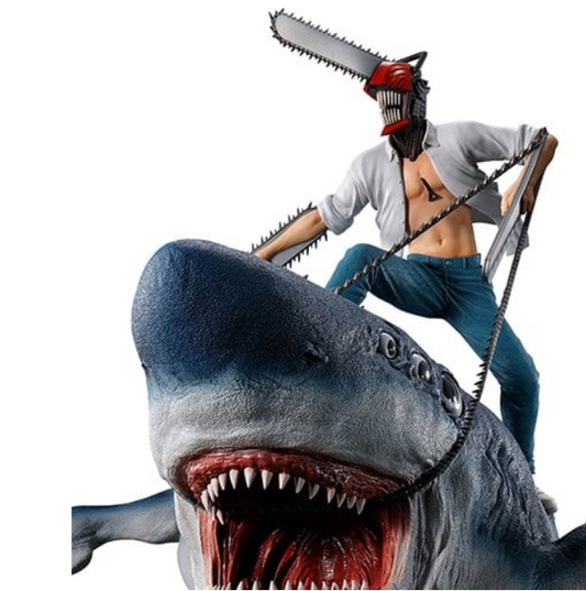 Chainsaw Man and Beam Mega Impact Ichibansho Statue