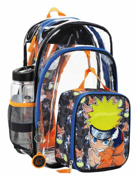 Naruto Uzumaki Clear Youth Backpack 5-Piece Set